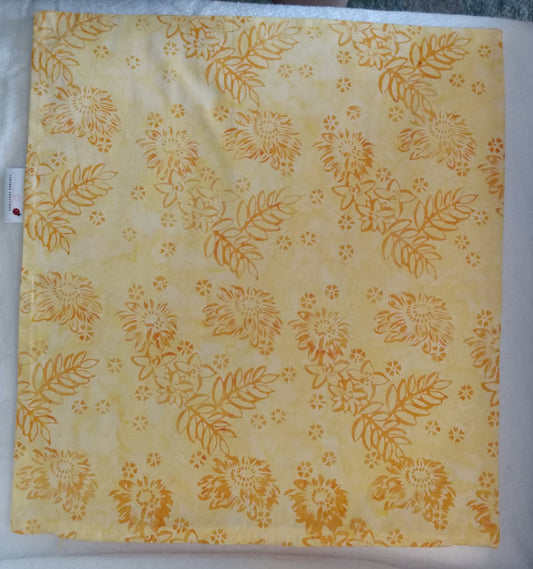 Cushion Cover Floral Yellow Batik Cotton