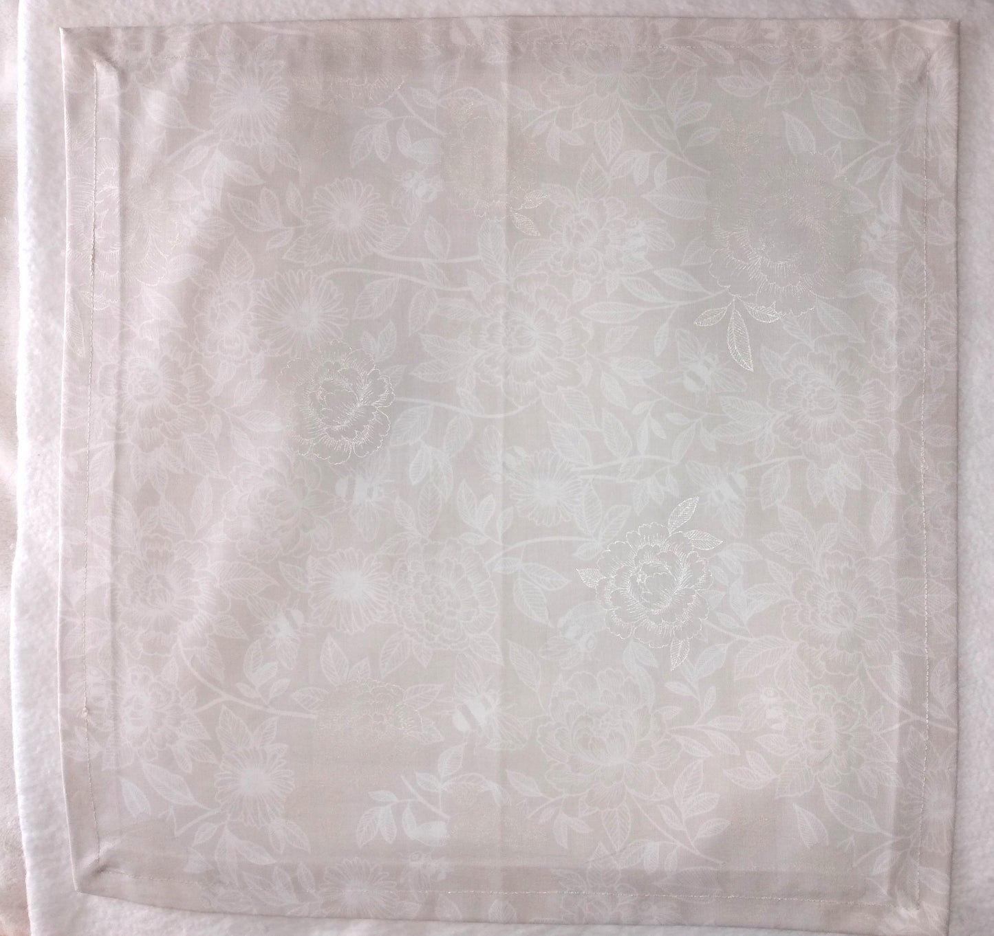 Napkins 100% Cotton Cream Floral Beige