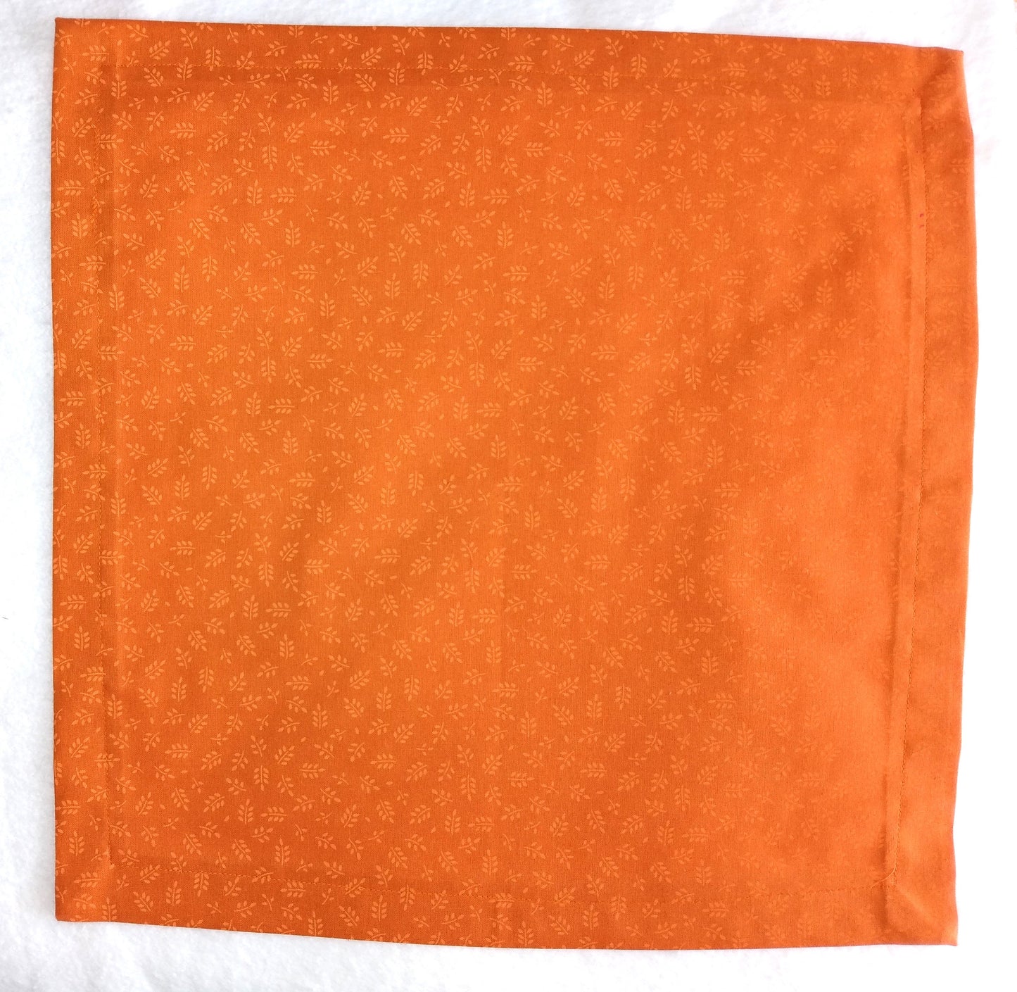 Napkins 100% Organic Cotton Orange on Orange Dinner