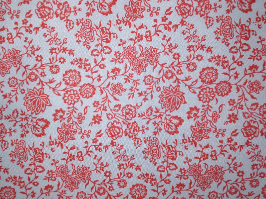 Napkins 100% Liberty Print Cotton Red Floral Light Blue 12 by 14 Lunch