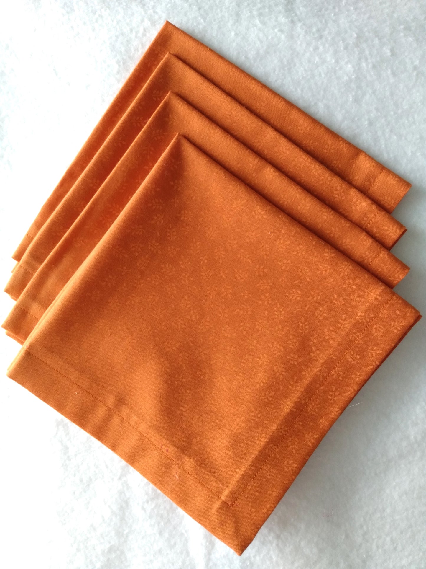 Napkins 100% Organic Cotton Orange on Orange Dinner