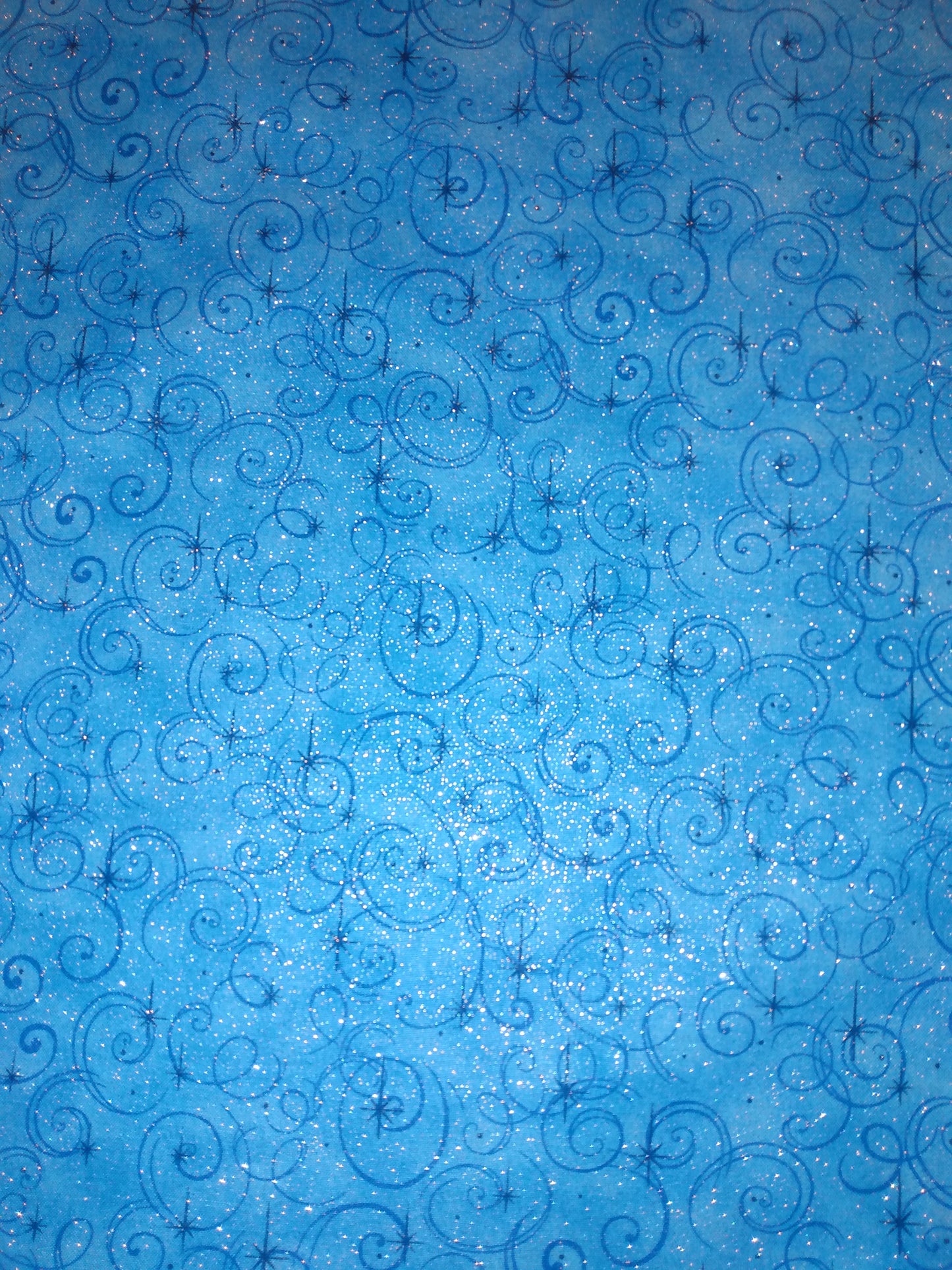 Table Runner 100% Cotton Blue Sparkly