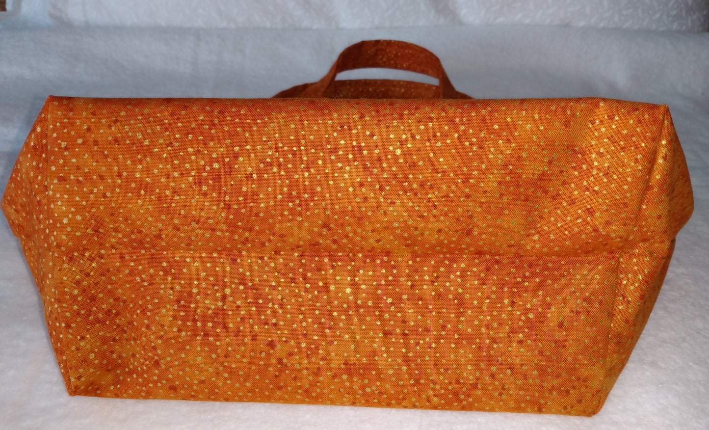 Lunch Bag Cotton Bronze with Gold Dots