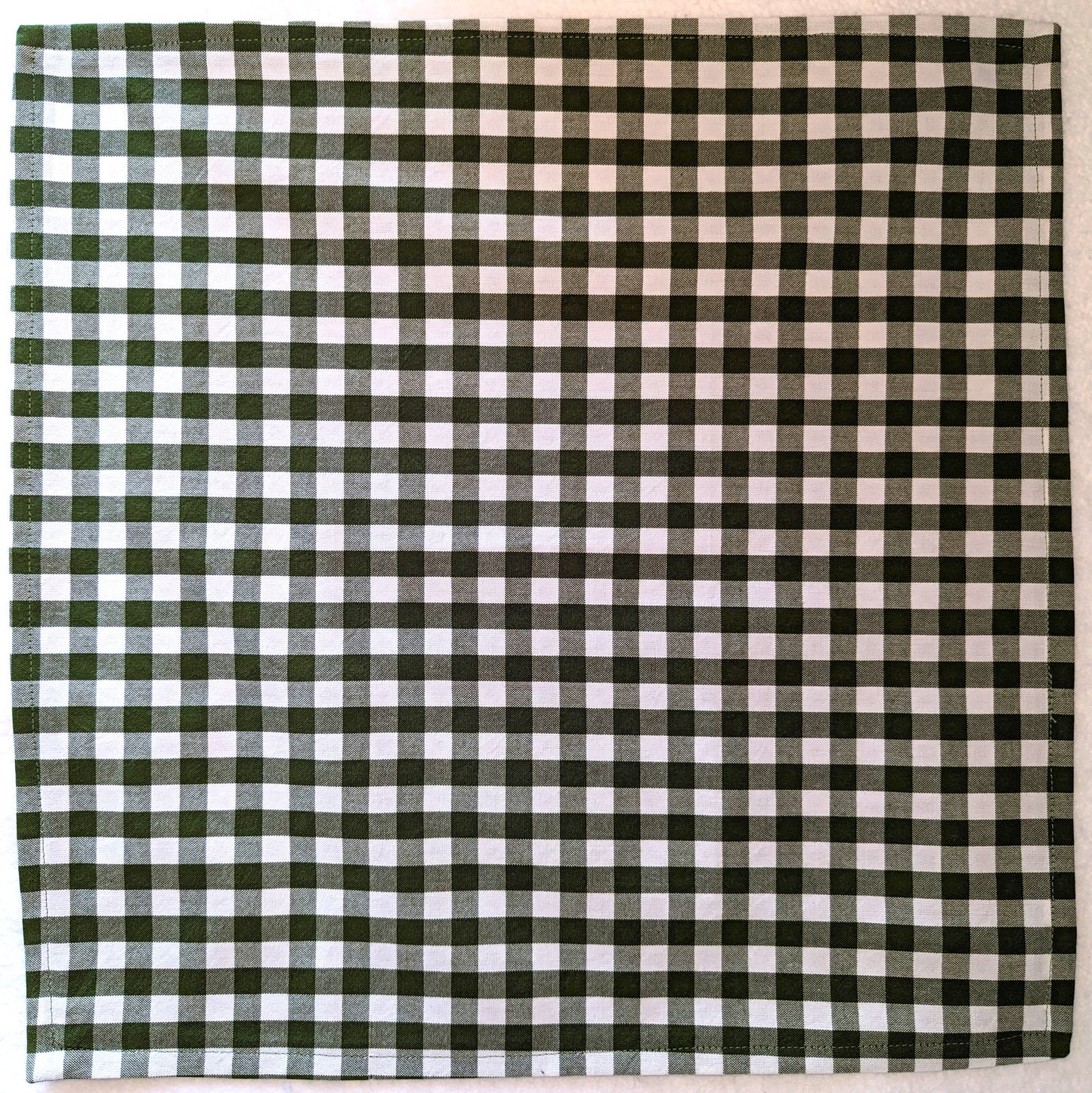 Napkins 100% Cotton Green White Gingham 2