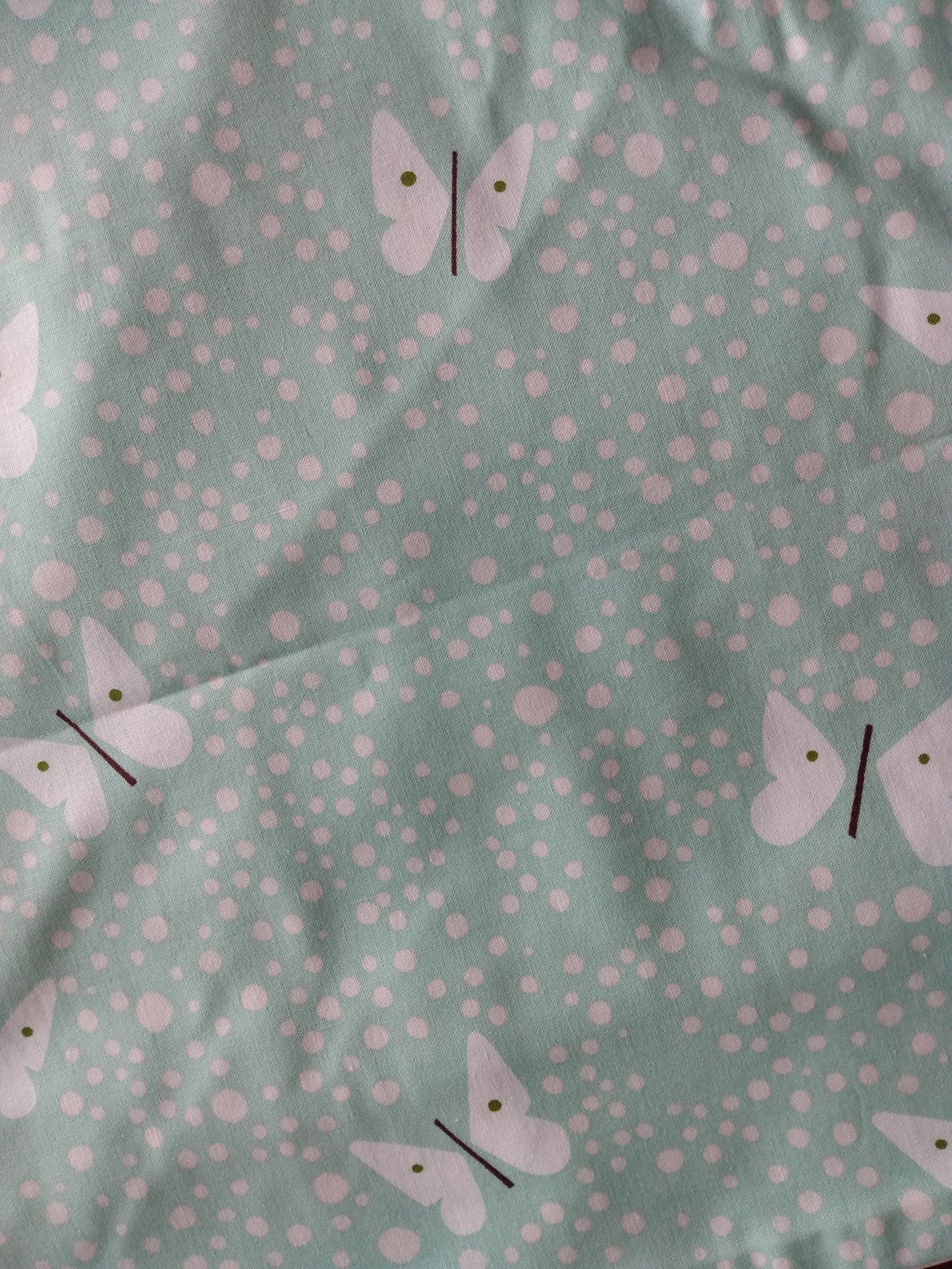 100% Cotton Pillowcase Light Green Butterfly