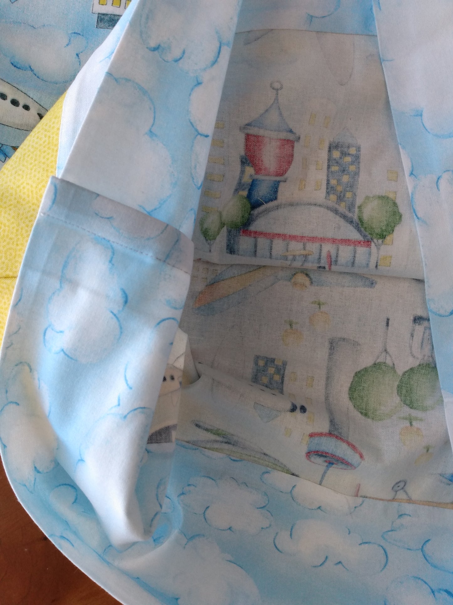 100% Cotton Pillowcase Light Blue Planes