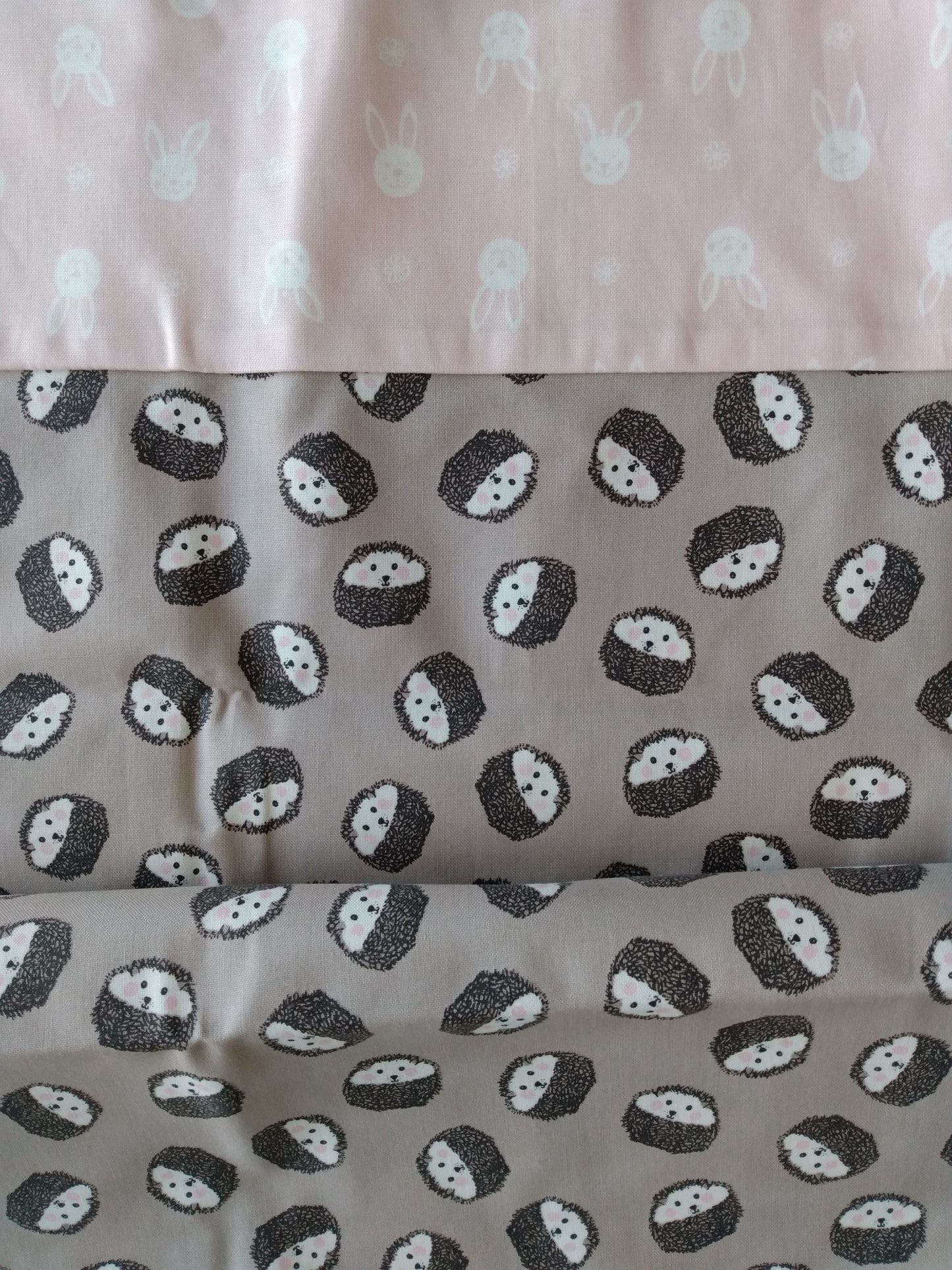 100% Cotton Pillowcase Hedgehog Bunnies