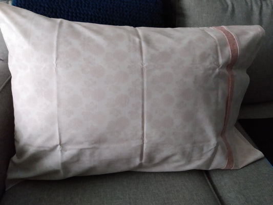 100% Cotton Pillowcase Blush Pink Floral