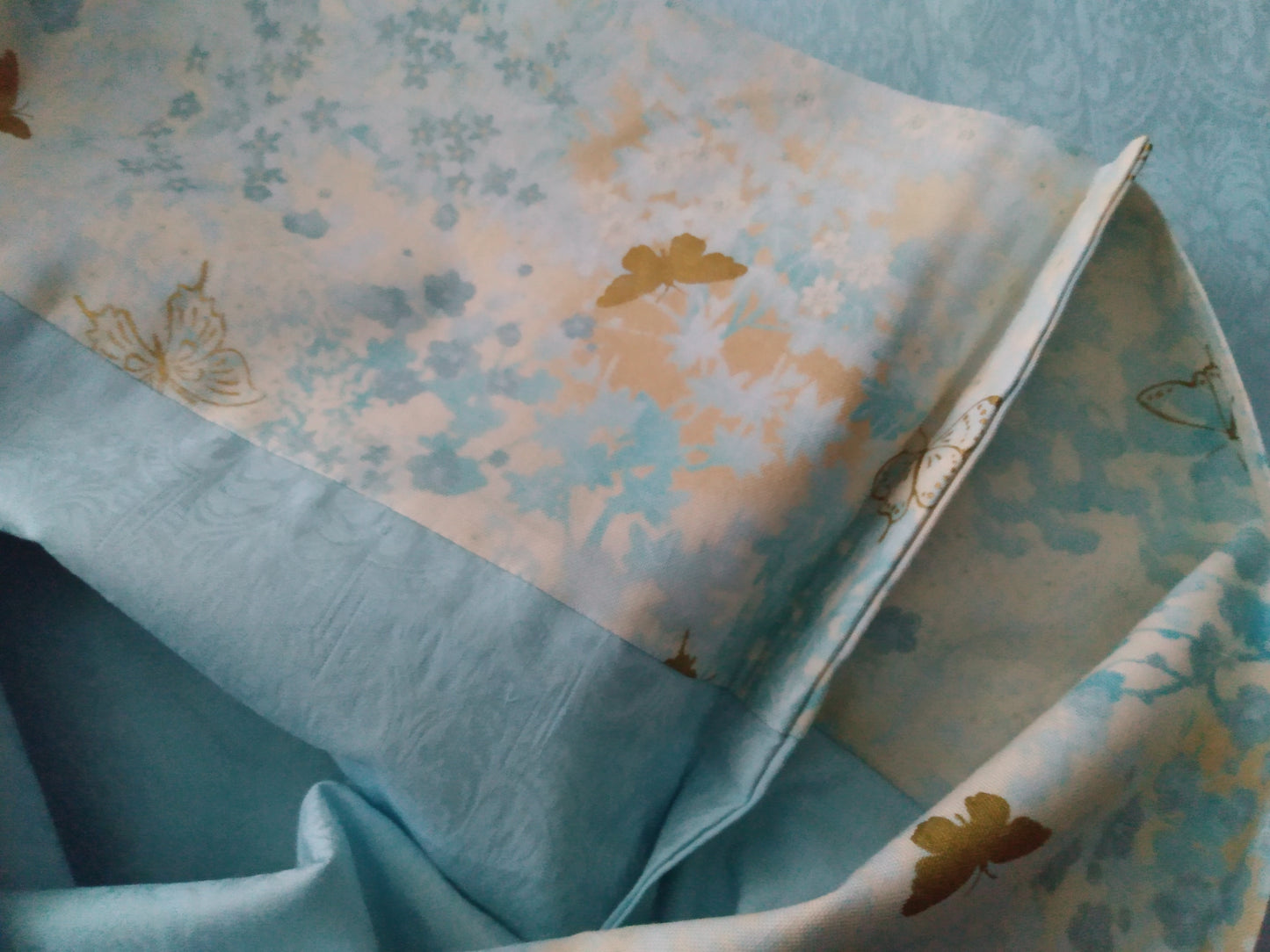 100% Cotton Pillowcase Blue Bronze