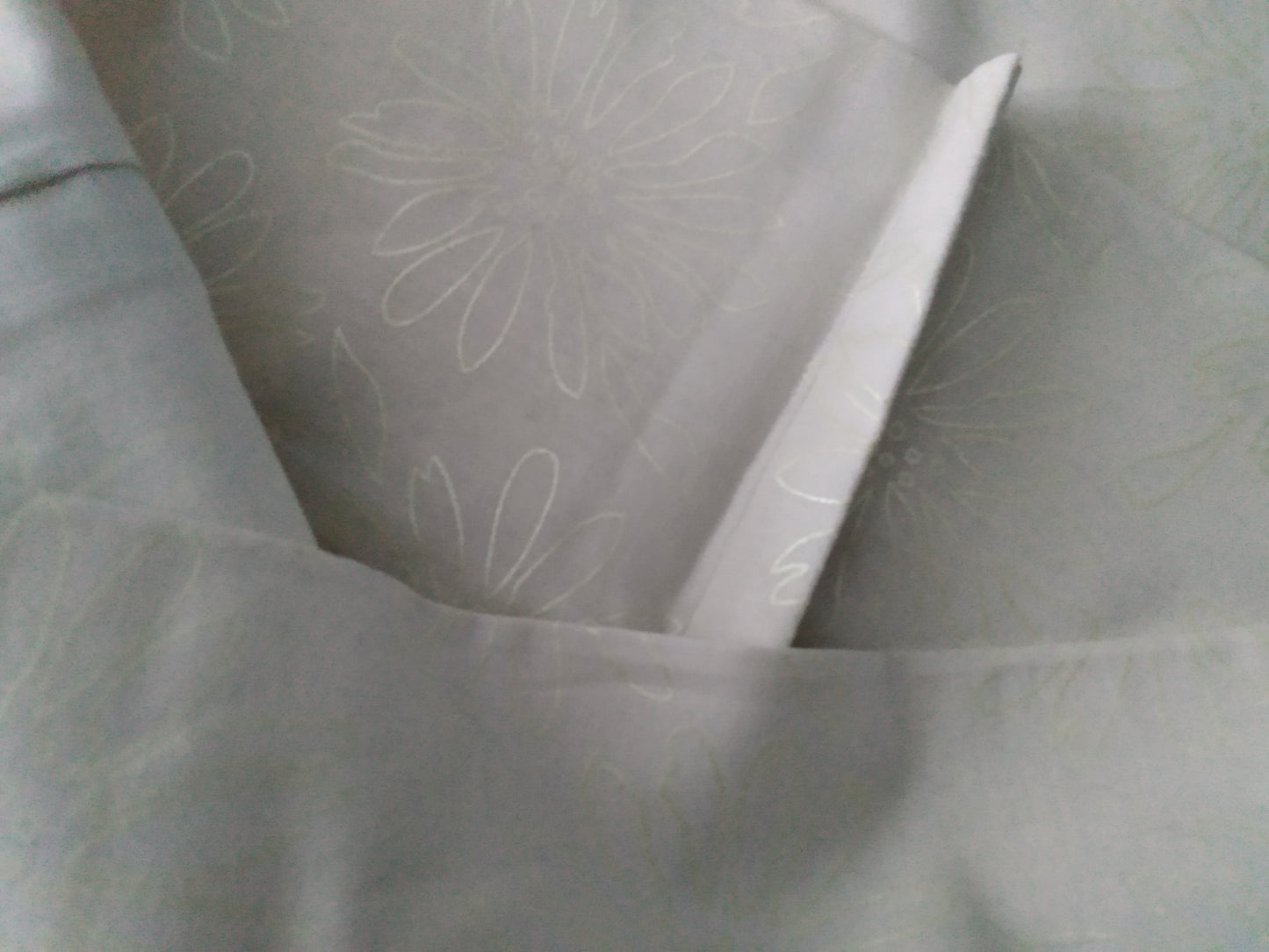 100% Cotton Pillowcase Cream Floral Green