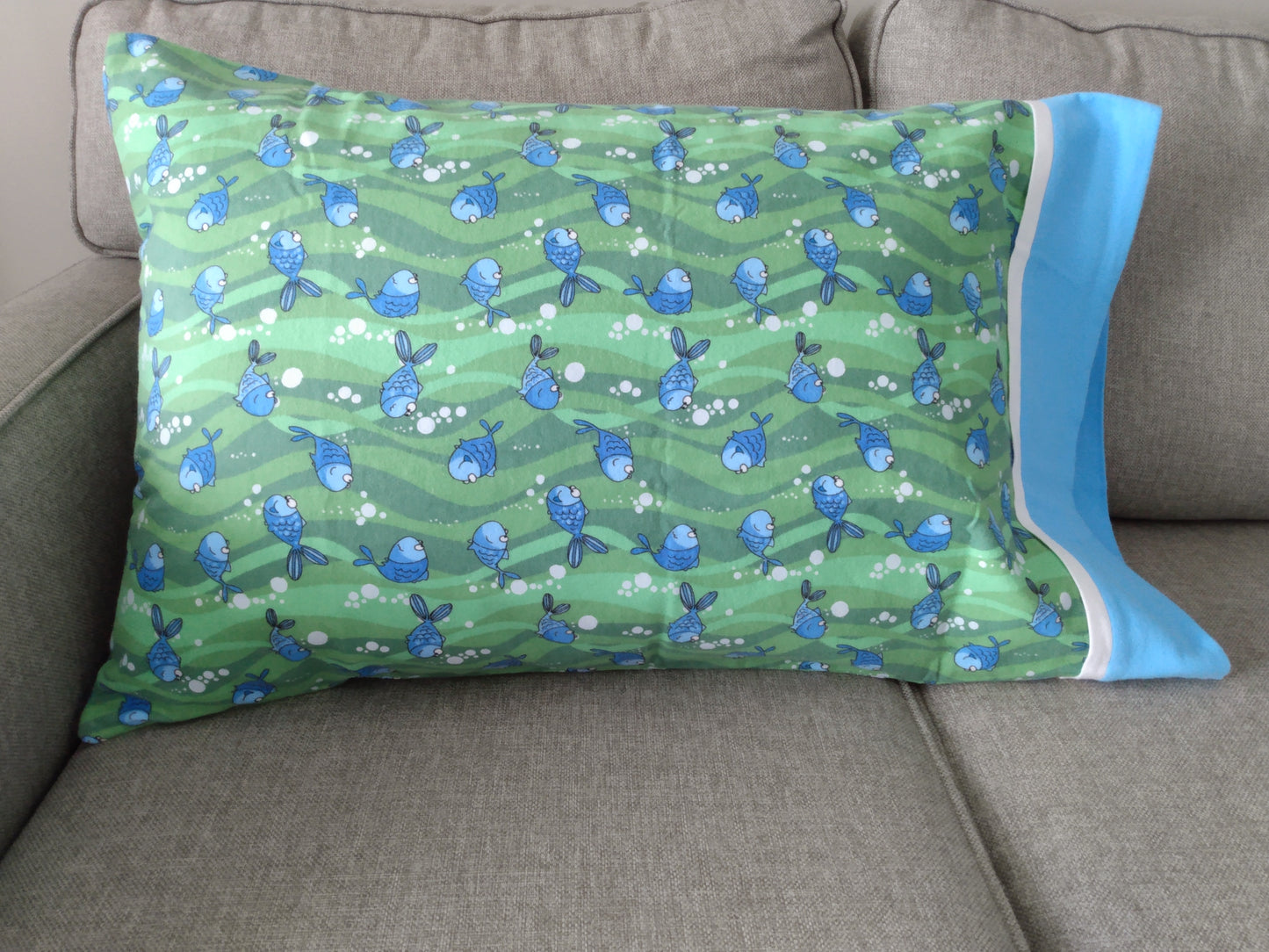 100% Cotton Pillowcase Fish Flannel