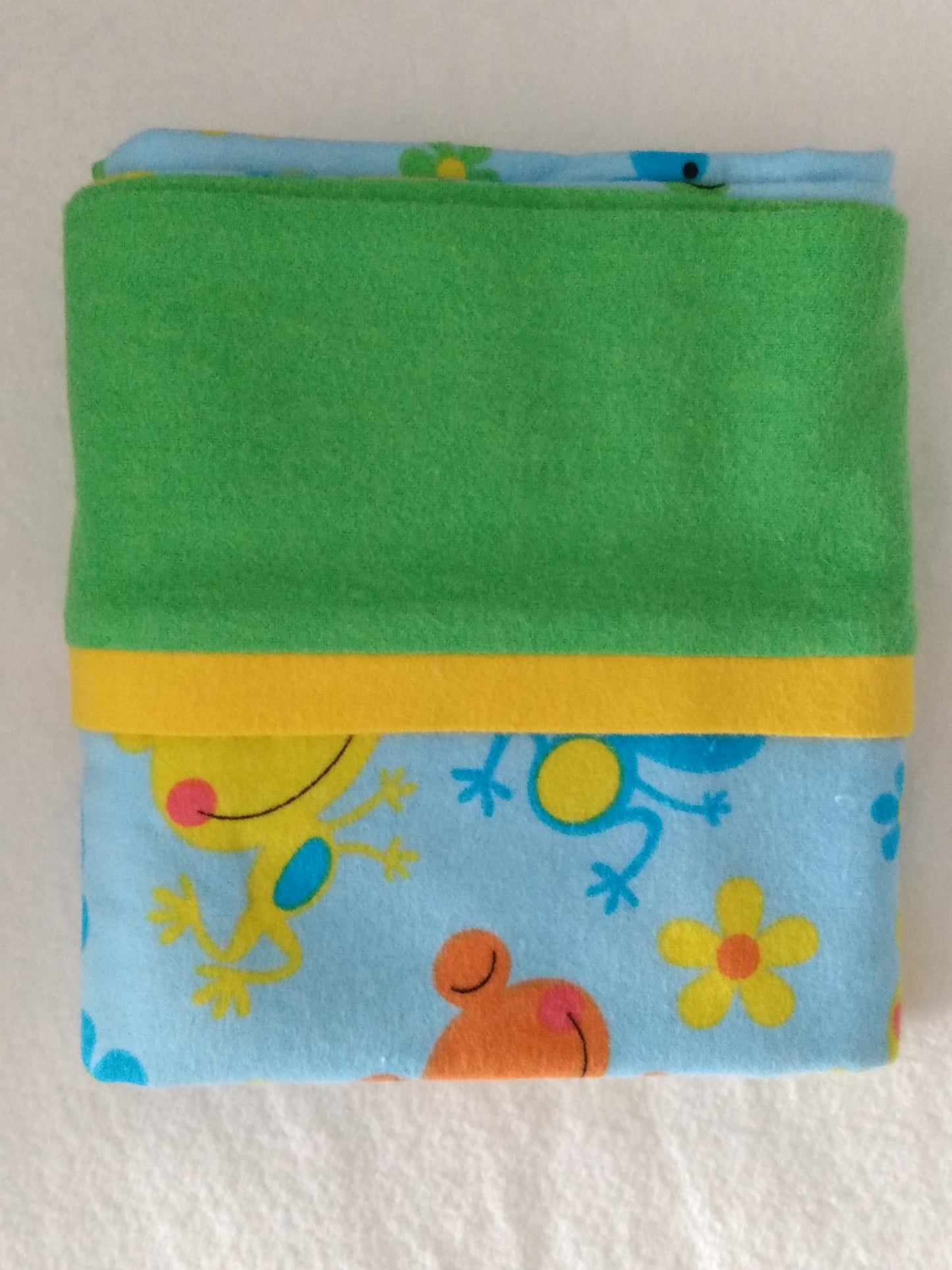 100% Cotton Pillowcase Frog Flannel