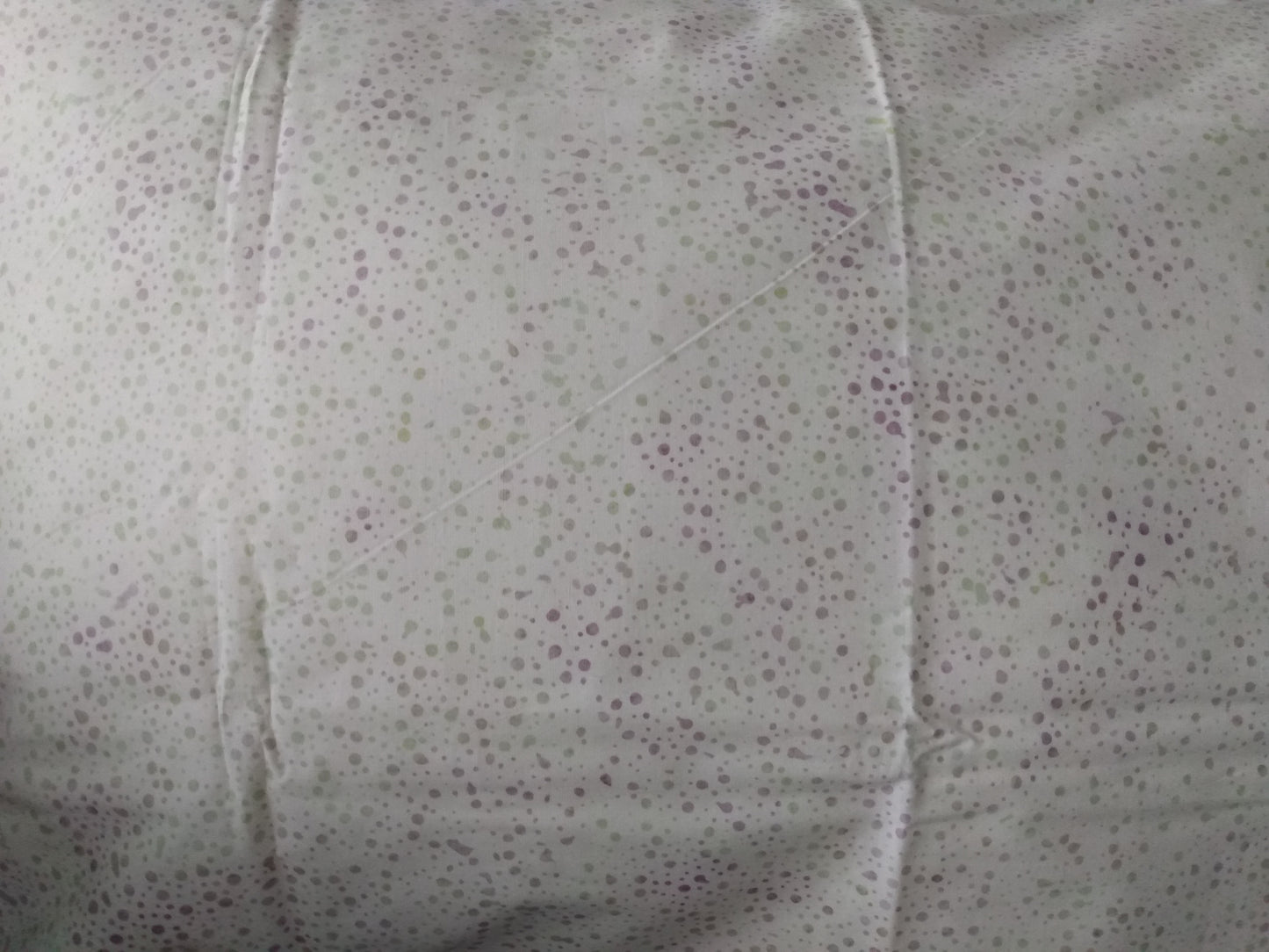 100% Cotton Pillowcase Green Purple Dots Batik