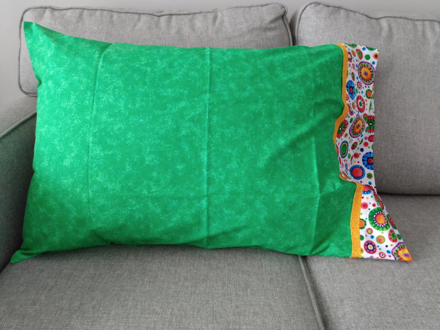 100% Cotton Pillowcase Vibrant Green 2 Multicolor