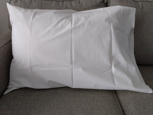 100% Cotton Pillowcase White Small Print Floral